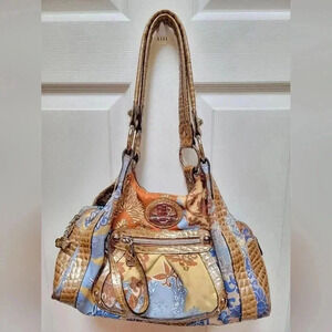 Kathy Van Zeeland Vintage Y2K Sateen Printed Purse